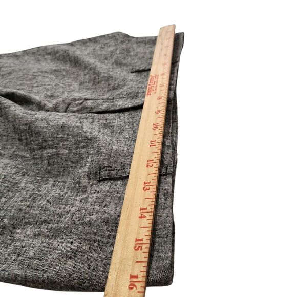 Bcx Capri Pants For Women Size 13 Gray Linen Blend Flat Front - Picture 5 of 13
